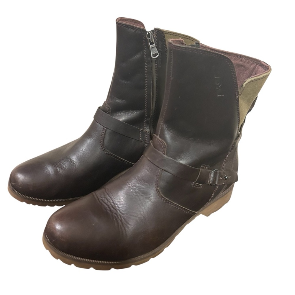 Teva Brown and Green Ankle Boots